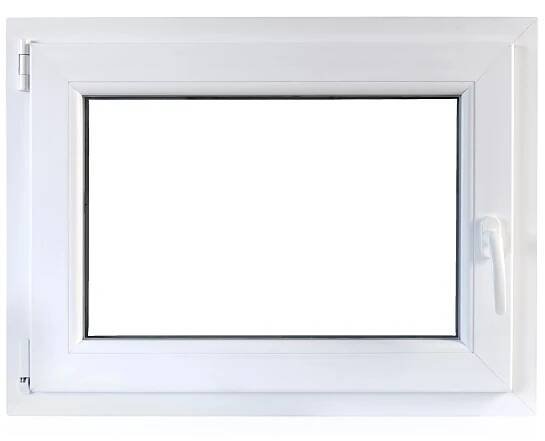 TeraGlass Okno sklepní plastové TP4000, bílé, 600 x 600 x 60 mm, L