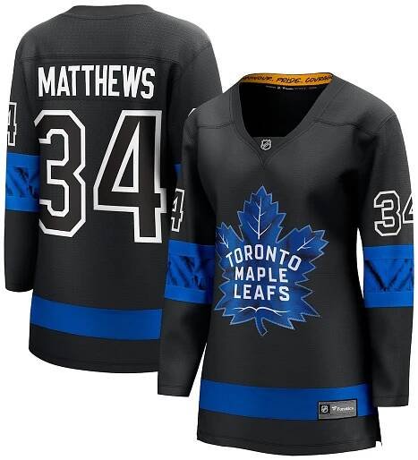 Women's Fanatics Auston Matthews Black Toronto Maple Leafs Alternate Breakaway Jersey