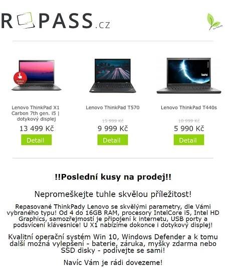 Pozor! Poslední kusy na skladě!