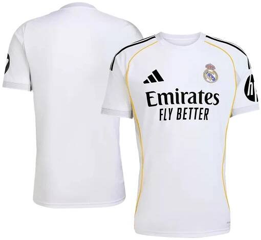 Real Madrid Soccer Jersey Home Shirt 2025/26