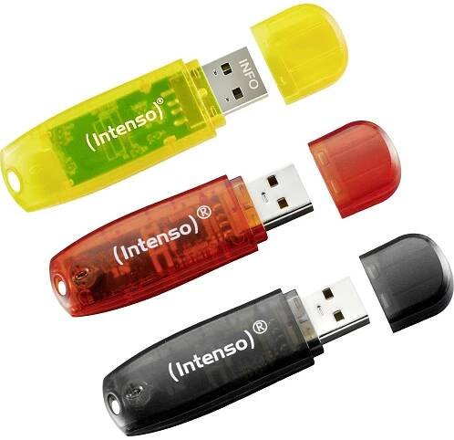 Intenso Rainbow Line USB flash disk 32 GB žlutá, červená, černá 3502483 USB 2.0
