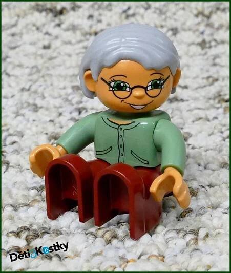 Lego® Duplo® Figurka Babička - Vínová/Agave