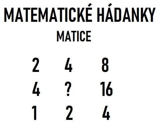matematické hádanky - matice