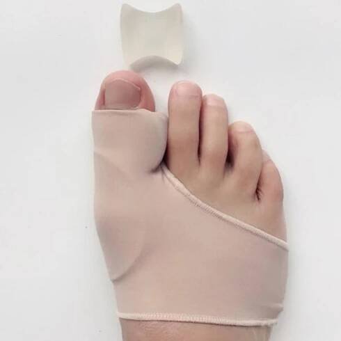 Nejnovější 1/2 ks Bunion Corrector Gel Pad Stretch Nylon Hallux Valgus Protector Guard Separátor prstů Ortopedický chránič