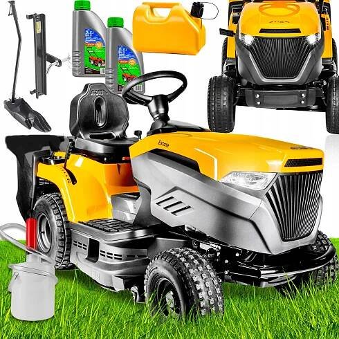 ZAHRADNÍ TRAKTOR STIGA ST 400 VÝKON 414 CC 84CM ZVĚTŠENÝ HYBRIDNÍ KOŠ