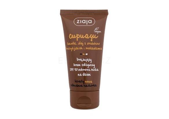 Ziaja Cupuacu Bronzing Nourishing Cream SPF10 Samoopalovací přípravek pro ženy 50 ml poškozená krabička