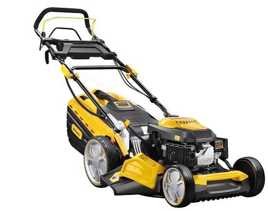 Riwall PRO RPM 4835 E Pro multifunkční travní sekačka 4 v 1 s benzinovým motorem a pojezdem