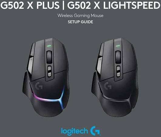 Uživatelská příručka k bezdrátové herní myši logitech G502 X PLUS