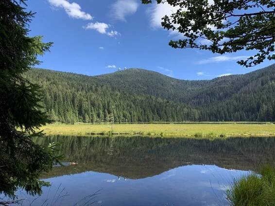 Kleiner Arbersee mit Blick auf den Arber