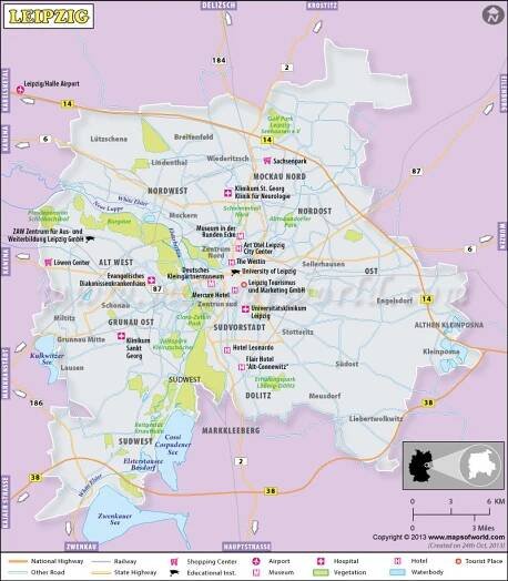 Leipzig Germany Map