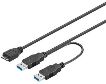 PremiumCord USB 3.0 napájecí Y kabel