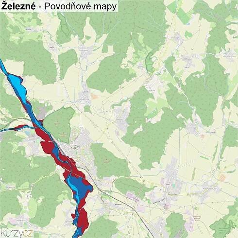 Železné - mapy | Kurzy.cz