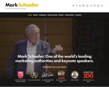 Screenshot of Mark Schaefer homepage