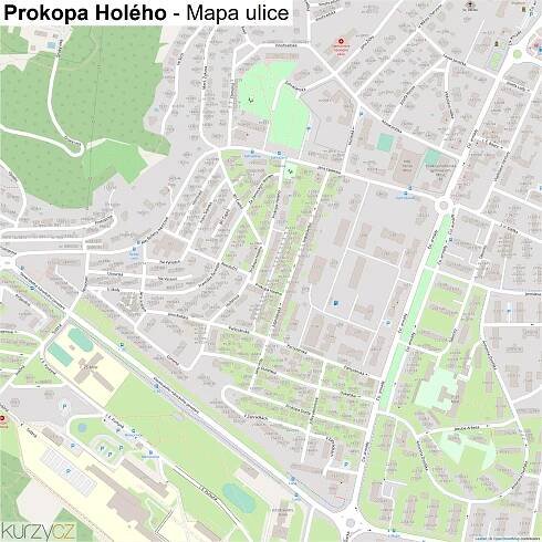 Prokopa Holého - mapy | Kurzy.cz