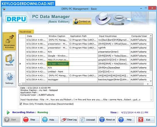 Keylogger Download Software - Basic
