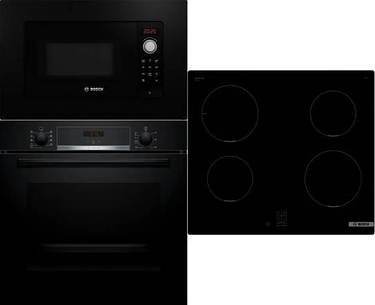 Robustní domácí spotřebiče BOSCH HBA534EB3 Termocirkulace 3D EcoClean + BFL623MB3 + PUG611AA5E