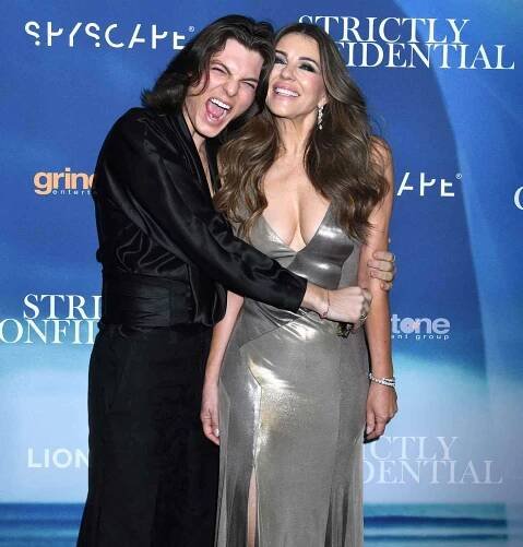 Elizabeth Liz Hurley Damian Hurley new york 04 03 24