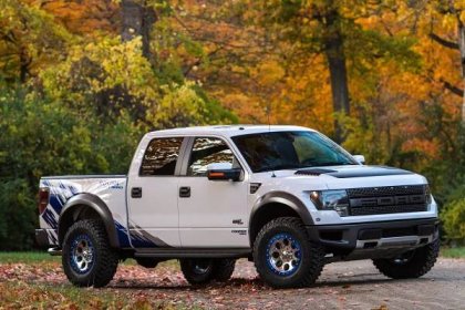Majestic Ford Raptor with Black Carbon Hood Wallpaper