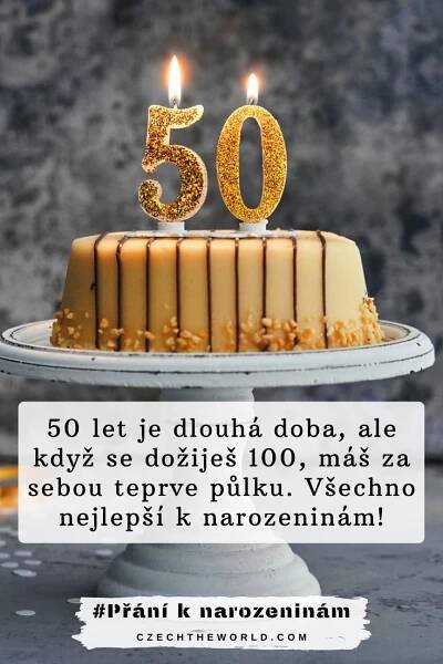 Přání k 50. narozeninám pro muže