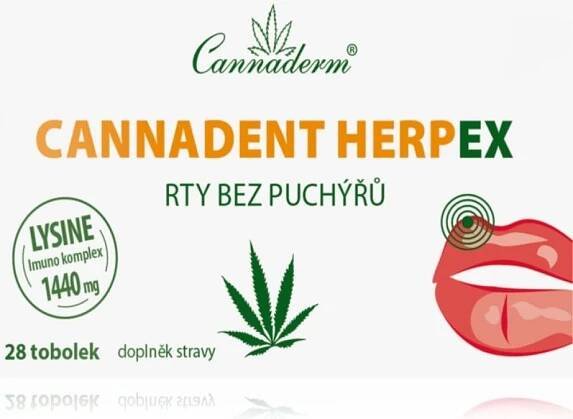 Cannaderm Cannadent Herpex rty bez puchýřů 28 tobolek
