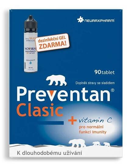 Preventan Clasic 90 tablet + dezinfekční gel