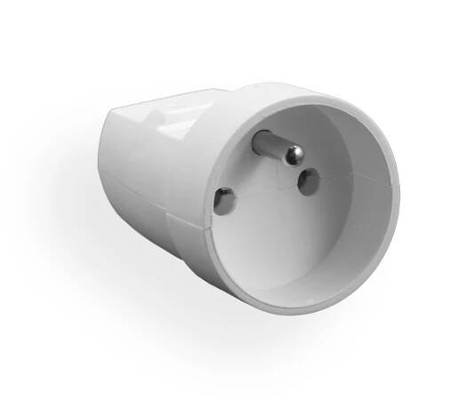ELGOTECH Spojka G-10 220V/16A jednonásobná s uzemněním IP20 bílá