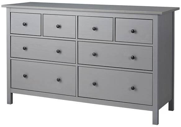 HEMNES Kommode, 8 Schubladen, grau lasiert, 160x96 cm - IKEA Deutschland