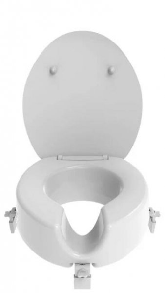 Zvýšené sedátko 12 cm na WC pro seniory, bílá INVALWCSED
