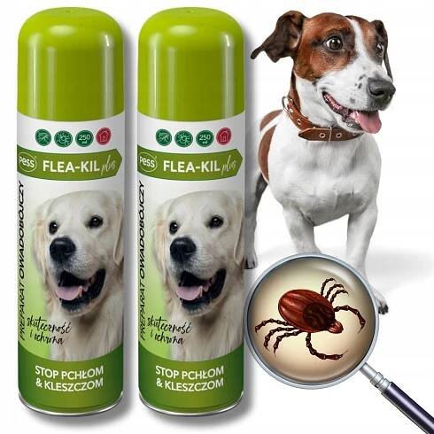 INTERIÉROVÝ SPREJ NA BLECHY KLÍŠŤATA PRO PSA INSEKTICIDNÍ PARAZITY 250 ml x 2