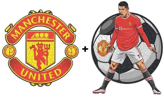 2 PACK Manchester United FC Logo + Cristiano Ronaldo