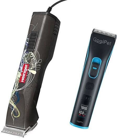 Heiniger Saphir Cord clipper and GogiPet Orate cordless dog clippers economy set