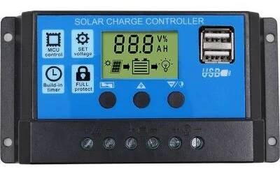 Solární regulátor PWM SY3024H 12-24V/30A+USB pro Pb baterie