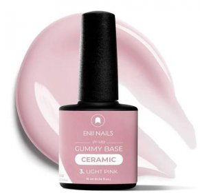 Gummy Base Ceramic 3 Light pink - gumová báze na nehty 10 ml