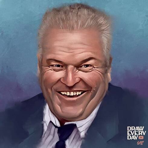 Sad day today. Upon hearing about the passing of the great Brian Dennehy, I was inspired to paint his portrait. He was such a great presence on the screen and he will be sorely missed. Let me know in the comments if you can name the movie this image...