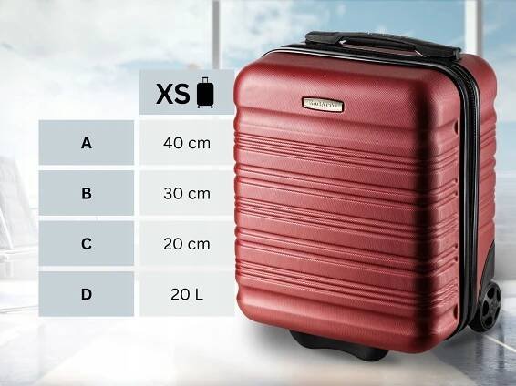 Malý kabinový kufr na kolečkách 40x30x20 cm, příruční zavazadlo WIZZAIR ZAGATTO Velikost malé kabinové