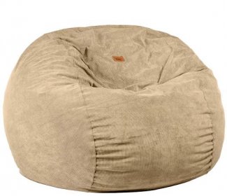 Full Size Khaki Corduroy Bean Bag Sleeper