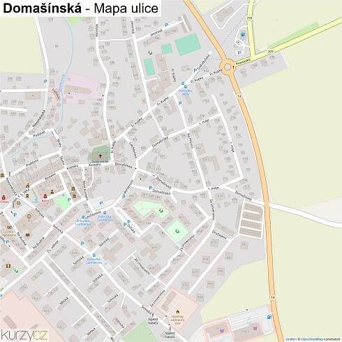 Domašínská - mapy | Kurzy.cz