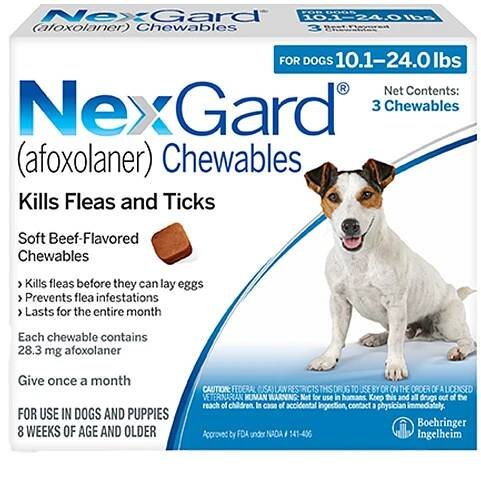 NexGard Chewable Tablets for Dogs 10.1-24 lbs