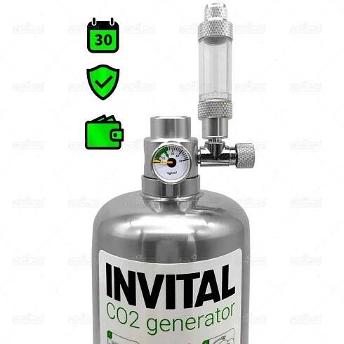 INVITAL CO2 Generator bez nočního vypínání s 2l lahví