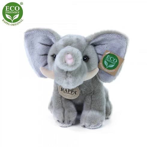 Plyšový slon sedící 18 cm ECO-FRIENDLY