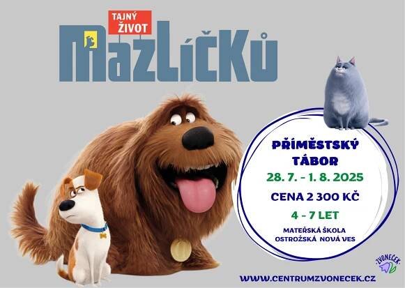 Tajný život mazlíčků – MŠ tábor – Centrum Duha