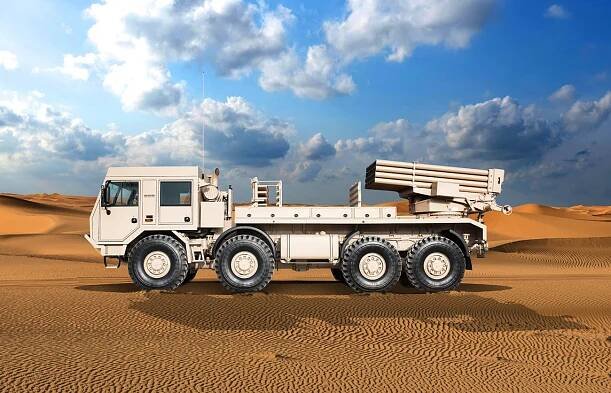 raketomet RM-70 Vampire 4D na podvozku TATRA FORCE 8x8 / Foto zdroj: TATRA TRUCKS a CZECHOSLOVAK GROUP