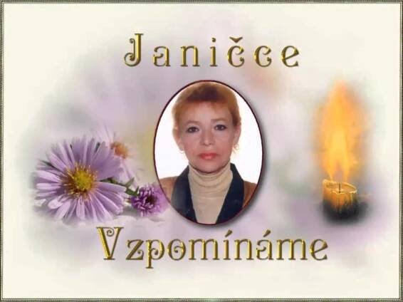 VĚNOVÁNO NAŠÍ JANIČCE - NÁHROBNÍ KÁMEN