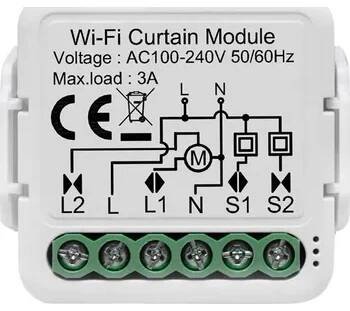 Wifi vypínač žaluzie rolety závěsy Tuya relé maximální zatížení A: 3A
