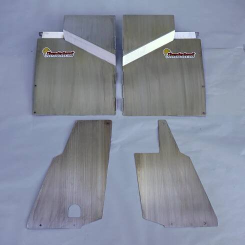 Thunderhawk PL5413, Rear Mud Guard Kit, Brushed Aluminum Finish
