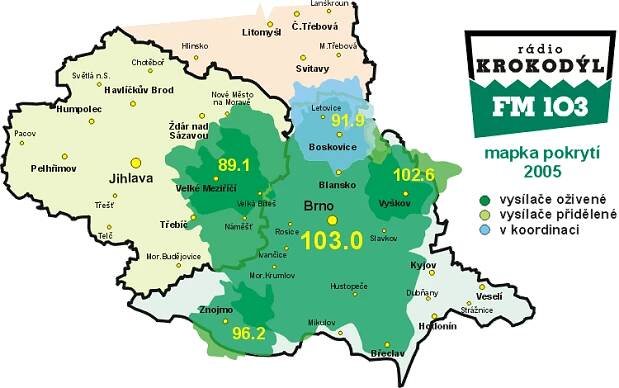 Pokrytí Radia Krokodýl 2005
