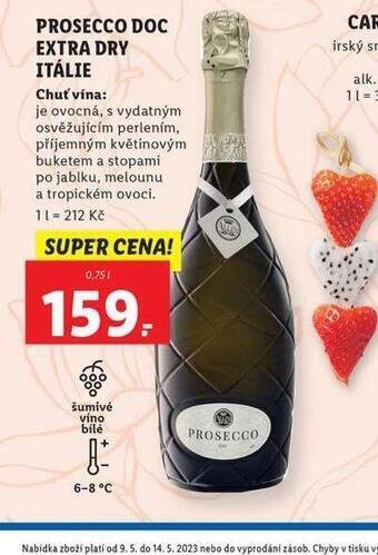 Lidl Prosecco doc extra dry itálie nabídka