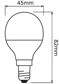 LED žárovka LED E14 P45 5,7W = 40W 470lm 6500K Studená 180° OSRAM Value | smdledzarovky.cz