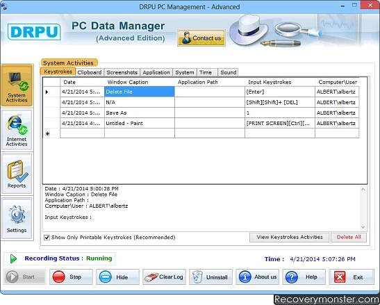 Advanced Keylogger Software