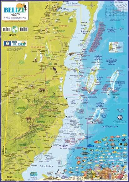 Detailed Maps of Belize | Maps of Belize Courtesy of Chabil Mar Resort